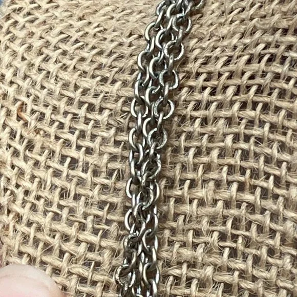 Bohemian Multi-Strand Necklace 19 In Tribal Rhinestone Turquoise Beaded Chain - Picture 8 of 8